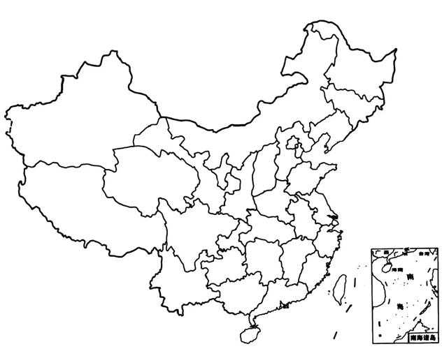 中国地图手工模板